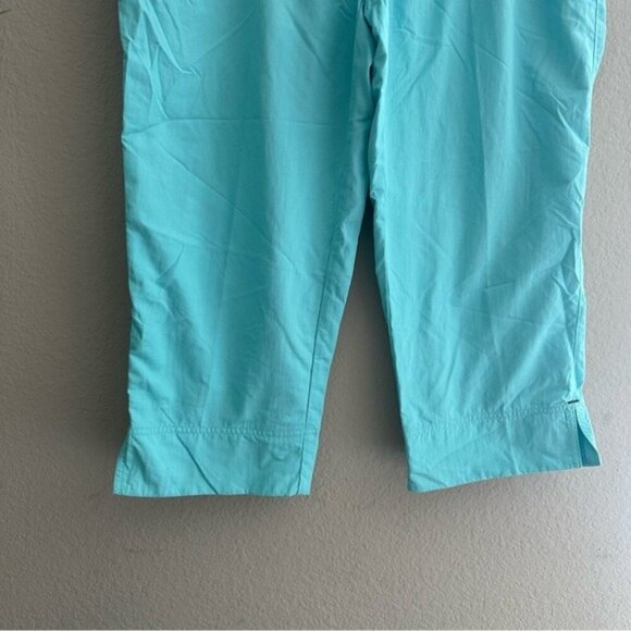 Nautica Caprice Drawstring Pants Aqua Teal Size Medium Sporty Coastal Prep Vibe - Picture 4 of 10